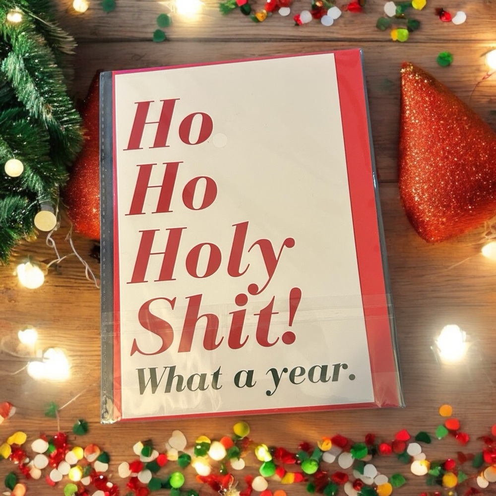 Festive Holiday Card - Red and White